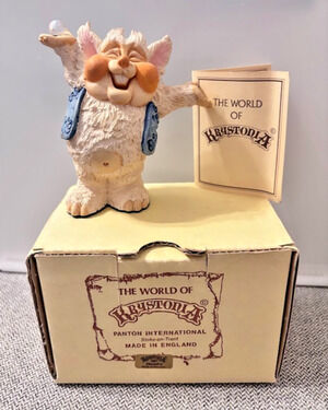 Vintage Troll TRUMPH World of Krystonia Figure w/ Box & COA Crystal Hand Painted